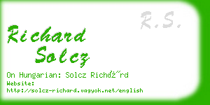 richard solcz business card